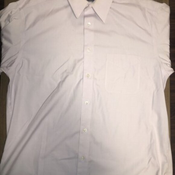 Roberto Villini Mens Large Button Up Dress Shirt Pink Travel Collection Cotton - Picture 5 of 8